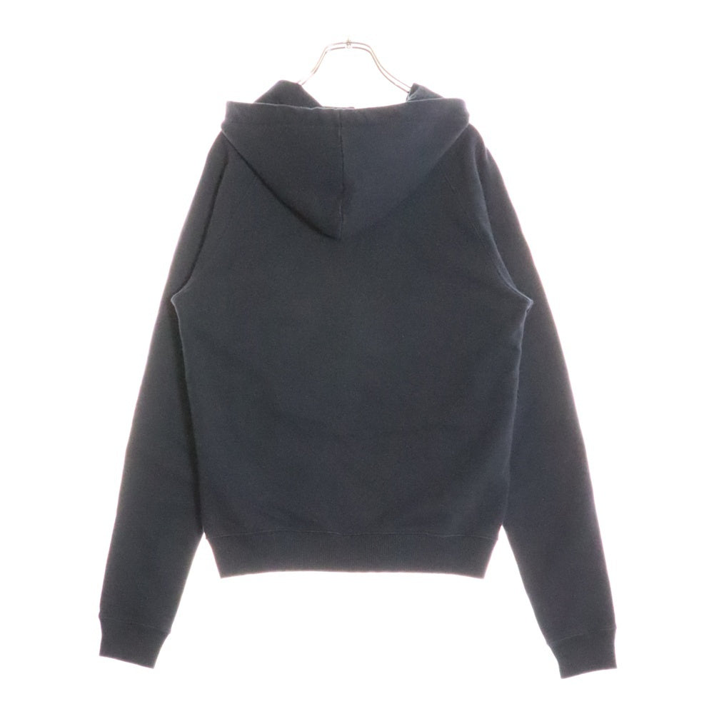 MAISON KITSUNE(メゾンキツネ) カレッジプリント ドローストリング ジップアップフーディ スウェットパーカー レディース ネイビー