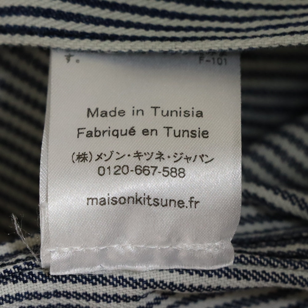 MAISON KITSUNE(メゾンキツネ) ストライプ コットン ジャケット レディース ブルー/ホワイト