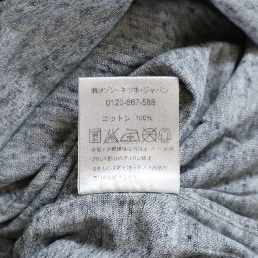 MAISON KITSUNE(メゾンキツネ) キツネフェイスプリント 半袖Tシャツ カットソー レディース グレー