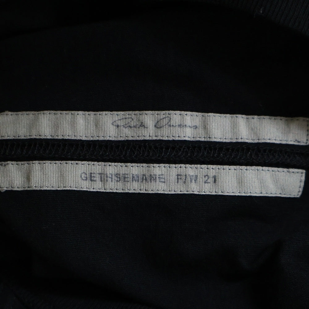 Rick Owens(リックオウエンス) 21AW LEVEL TEE レベル クルーネック 半袖Tシャツ カットソー ブラック RU02A5264-JA