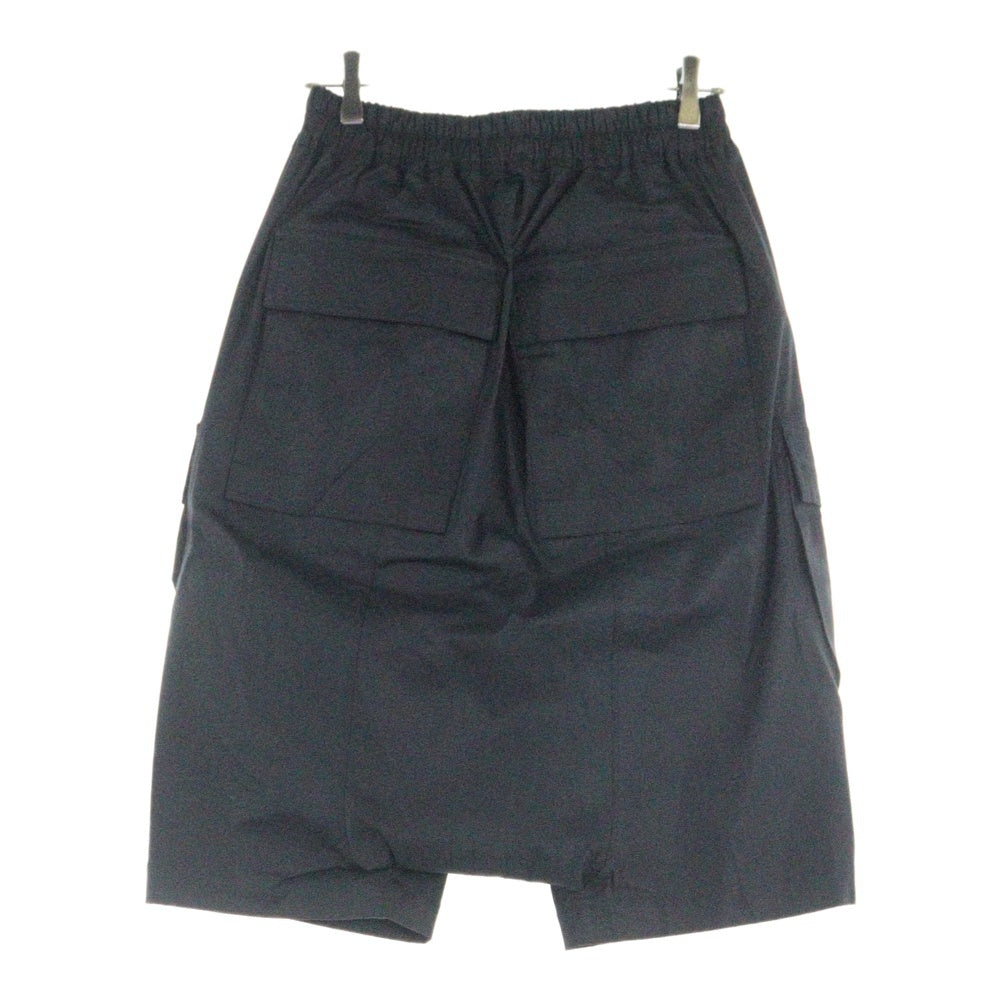 Rick Owens(リックオウエンス) 22SS CARGO PODS カーゴ ポッズ ドローコードショーツ ハーフパンツ ブラック RU01B1389-TE