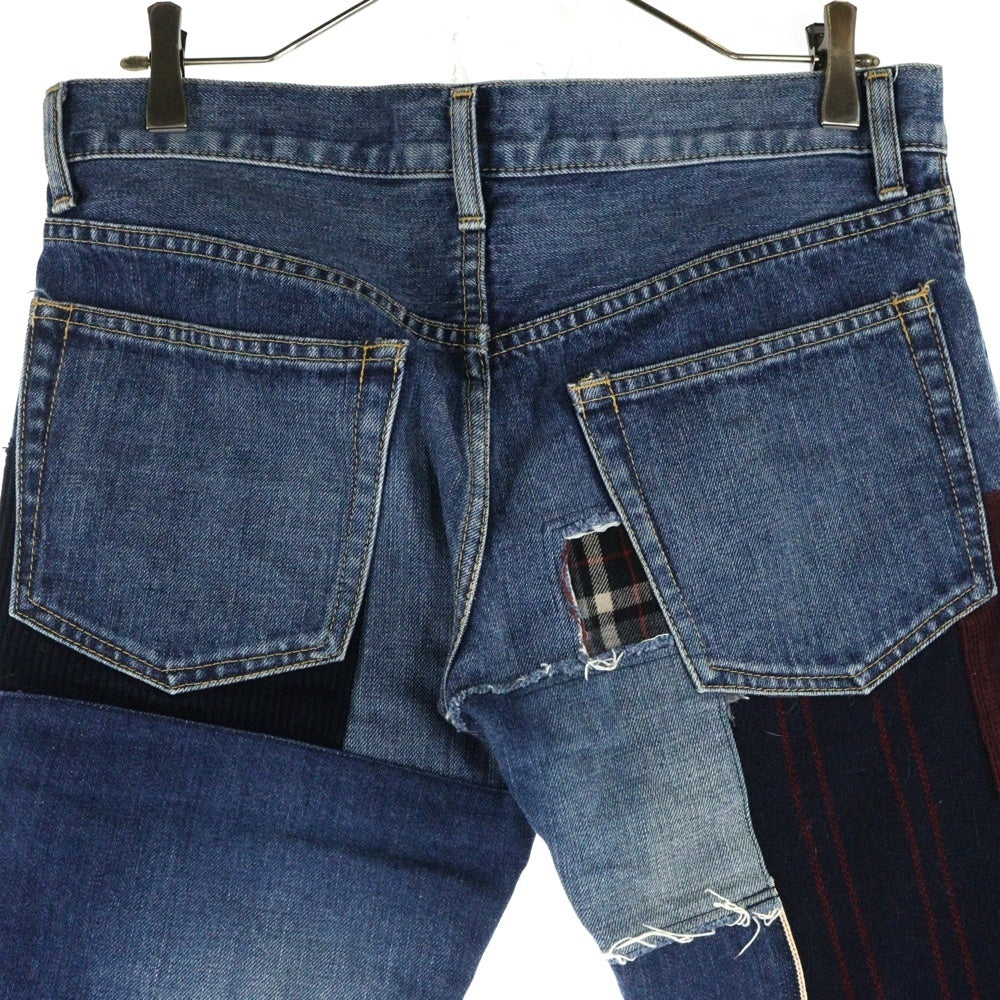 COMME des GARCONS JUNYA WATANABE MAN(コムデギャルソンジュンヤワタナベマン) 14AW 再構築 テーパードデニムパンツ ジーンズ インディゴ WN-F010 AD2014