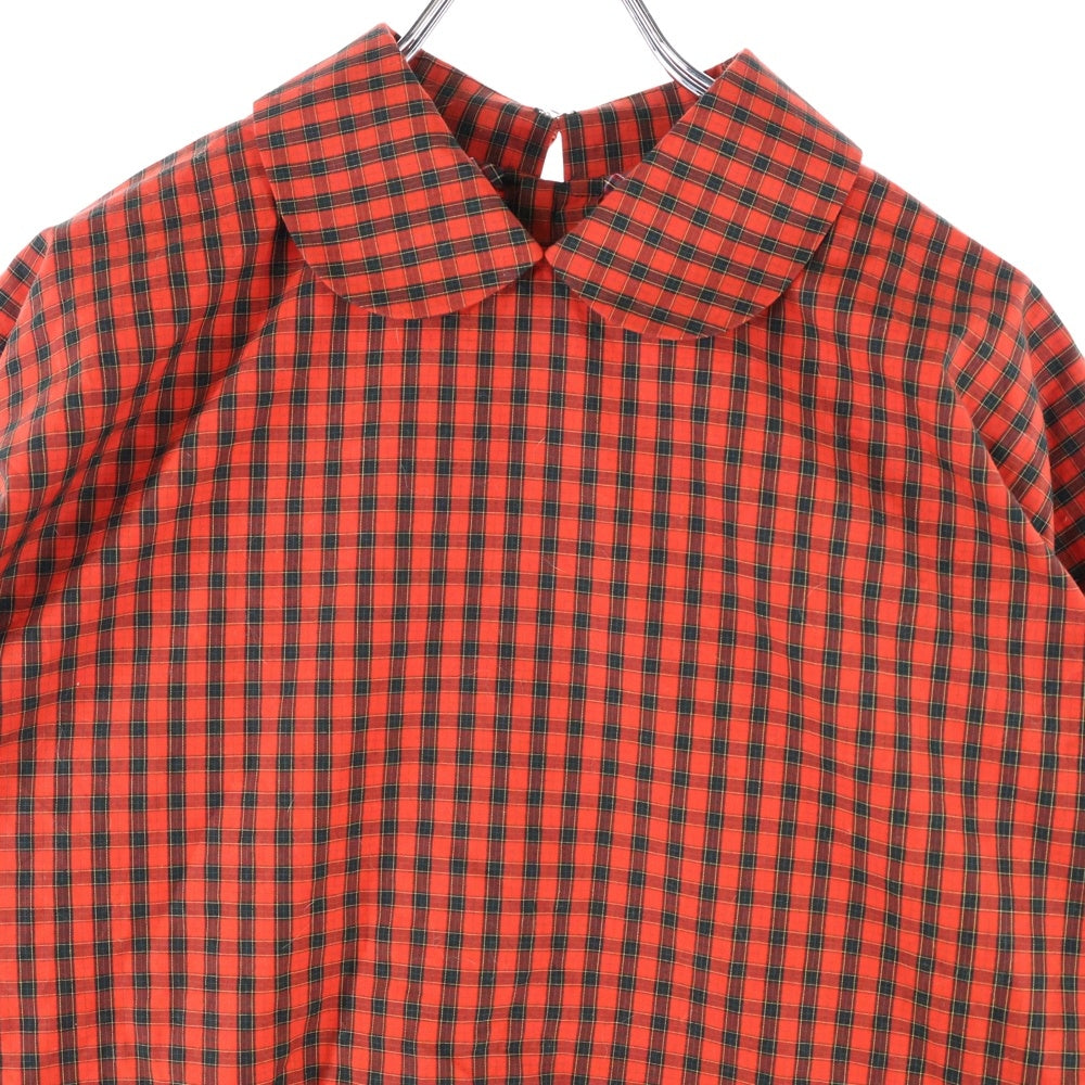 TAO COMME des GARCONS(タオコムデギャルソン) 23AW チェック柄 再構築 長袖シャツ レディース レッド TL-B002 AD2023