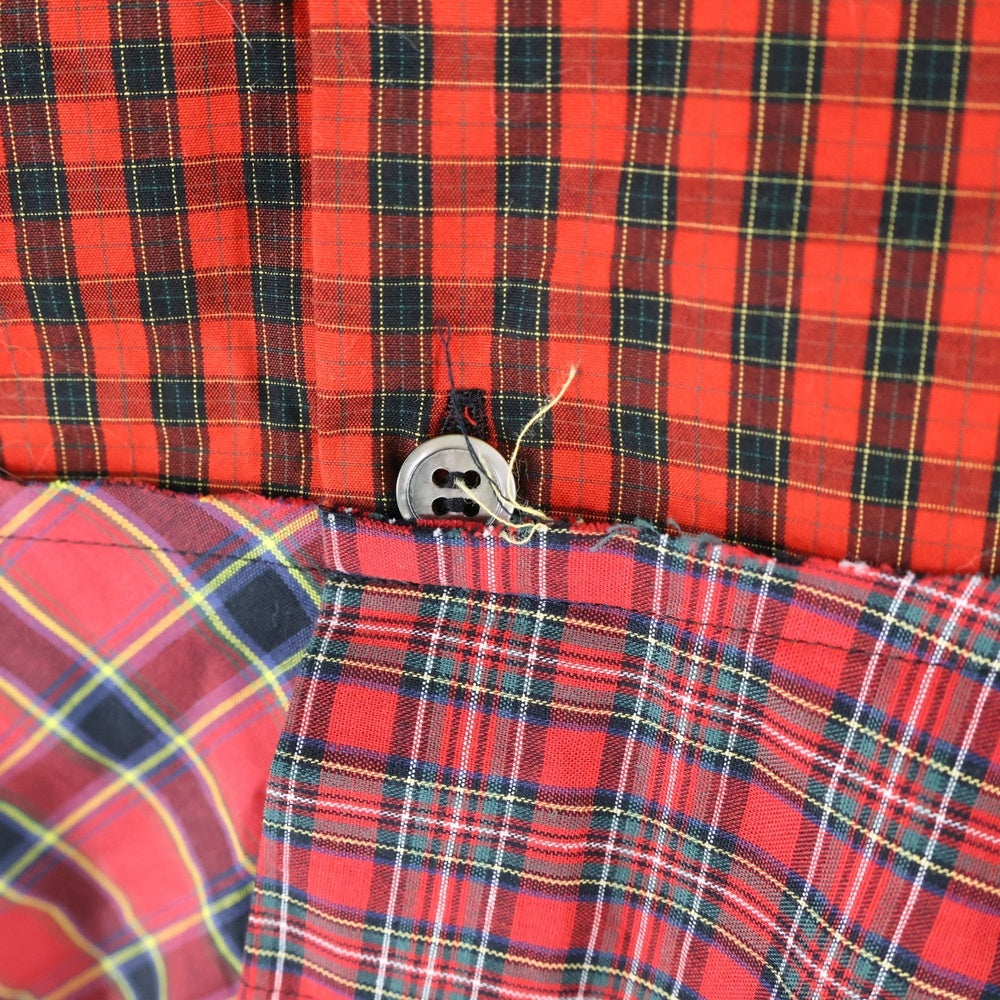 TAO COMME des GARCONS(タオコムデギャルソン) 23AW チェック柄 再構築 長袖シャツ レディース レッド TL-B002 AD2023