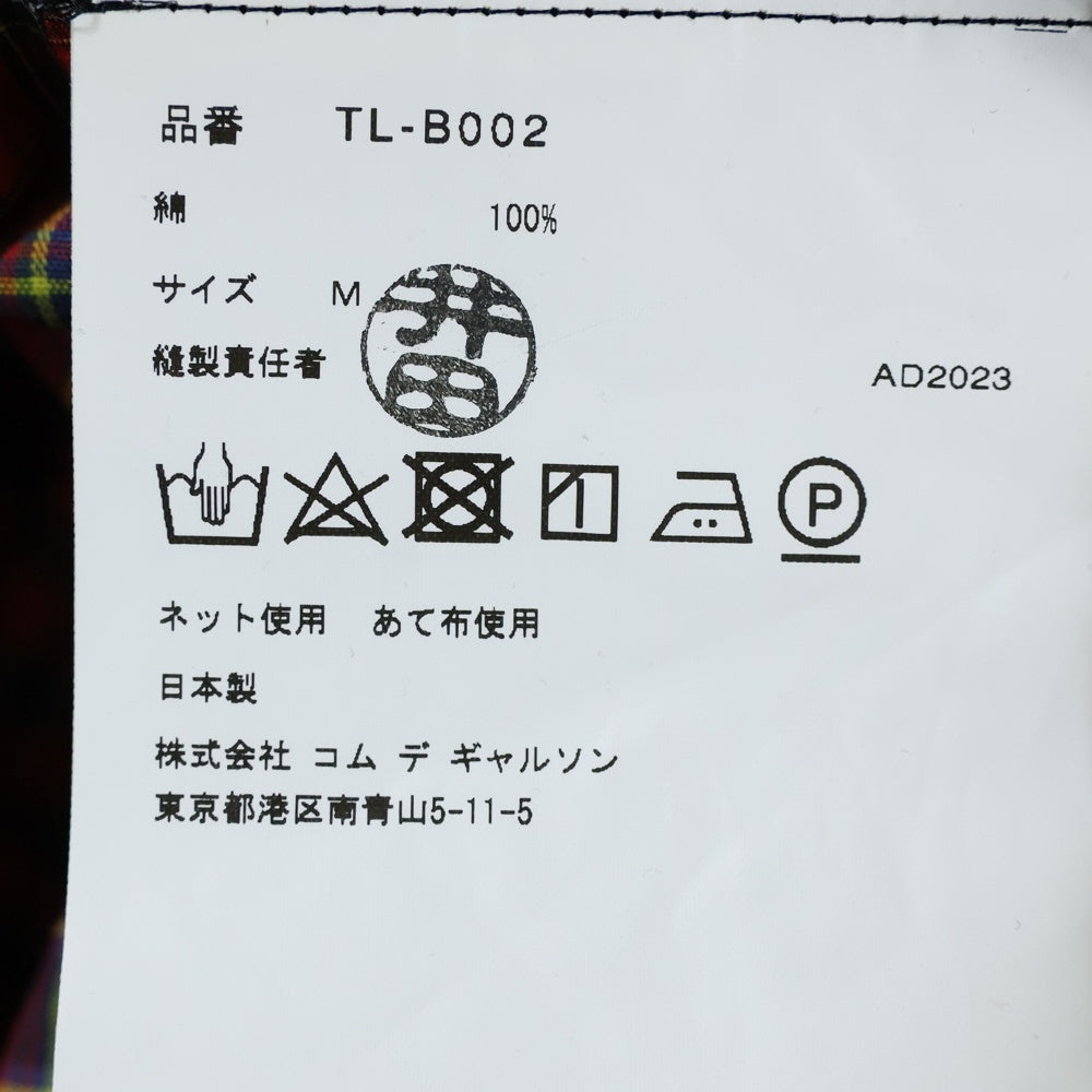 TAO COMME des GARCONS(タオコムデギャルソン) 23AW チェック柄 再構築 長袖シャツ レディース レッド TL-B002 AD2023