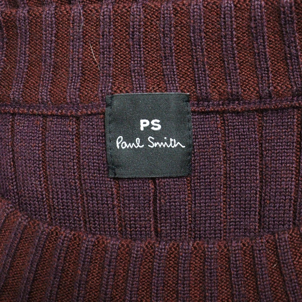 PS Paul Smith(ピーエスバイポールスミス) ストライプ柄 クルーネックニットセーター ブラウン/ブルー 7034313