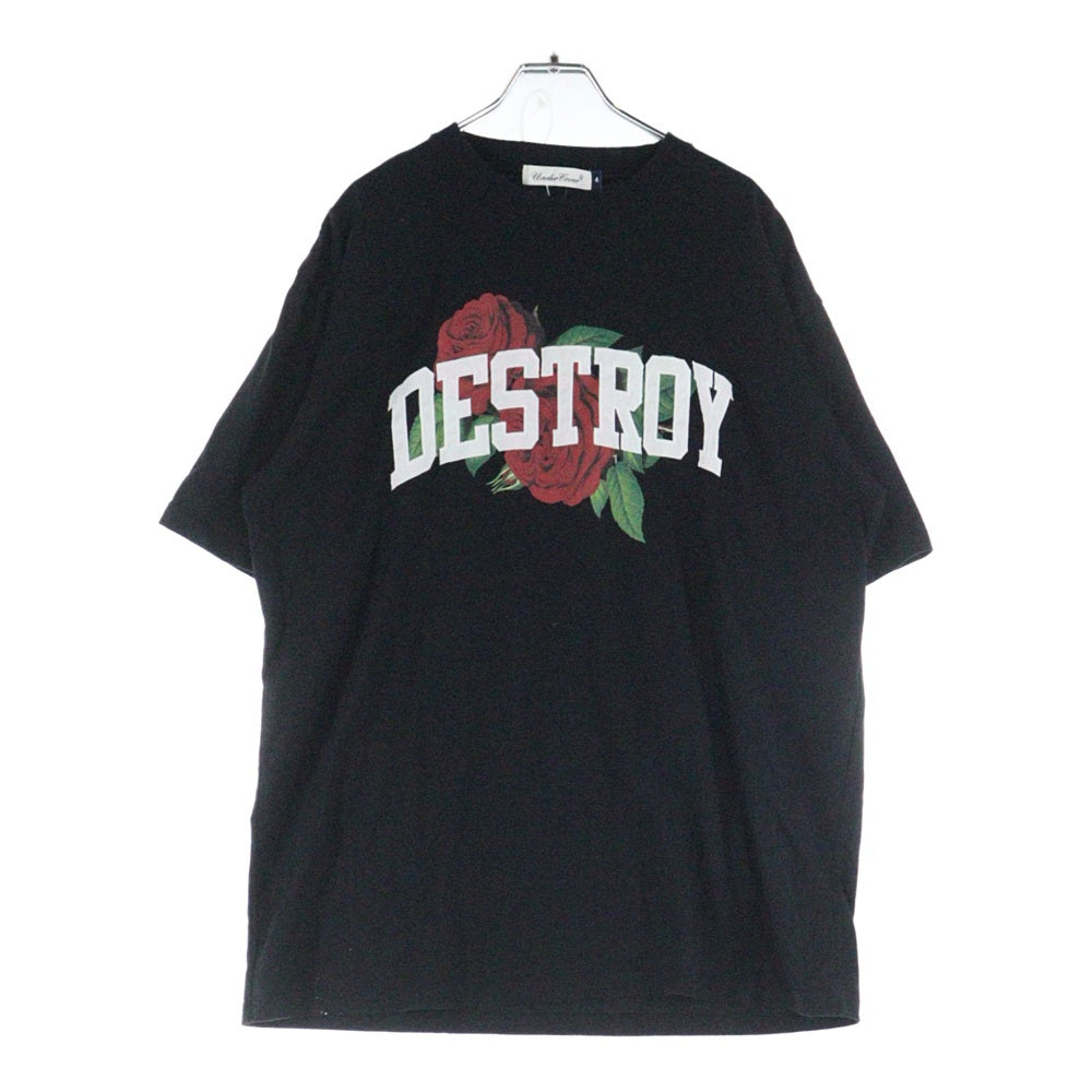 UNDERCOVER(アンダーカバー) 23AW DESTROY Patch Flower Tee デストロイパッチ フラワープリント 半袖Tシャツ ブラック UC2C3802