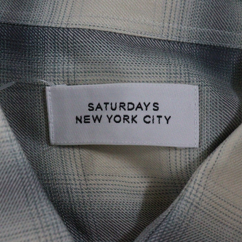 SATURDAYS SURF NYC(サタデイズサーフエヌワイシー) 20SS オンブレ 半袖チェックシャツ グレー M12520SS01