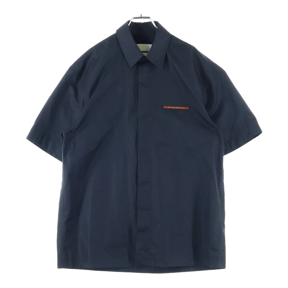 JIL SANDER(ジルサンダー) 21SS メタルピンポプリン 半袖シャツ ブラック JSMS740626MS24420011