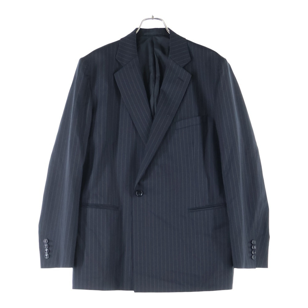 NO BRAND(ノーブランド) WOOL STRIPE JACKET ウール ストライプ テーラードジャケット ブラック EPMRL-JKT01