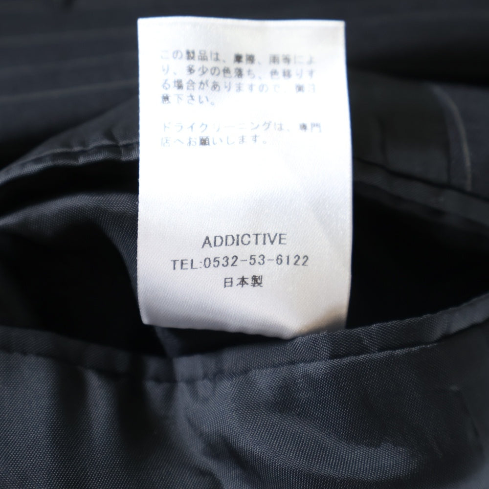 NO BRAND(ノーブランド) WOOL STRIPE JACKET ウール ストライプ テーラードジャケット ブラック EPMRL-JKT01