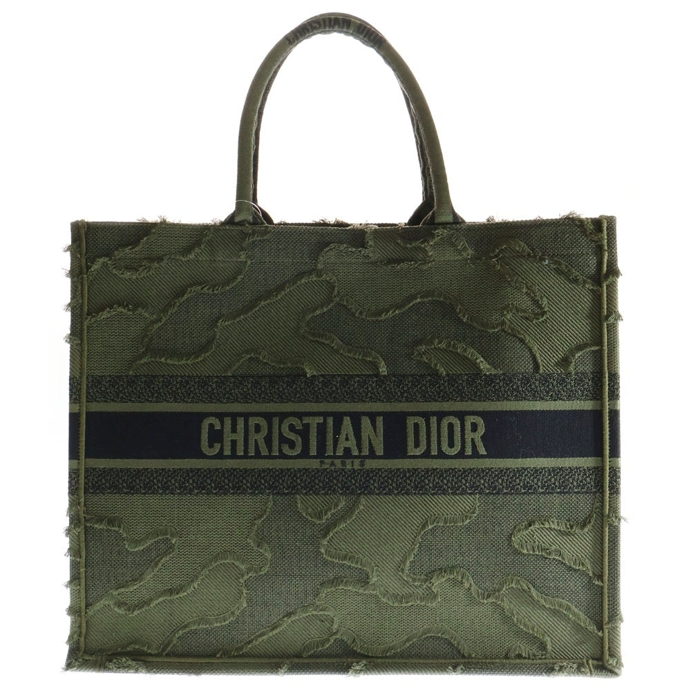 DIOR(ディオール) 2020年 リゾートコレクション ブックトート キャンバス カーキ カモフラージュ 50-MA-0189
