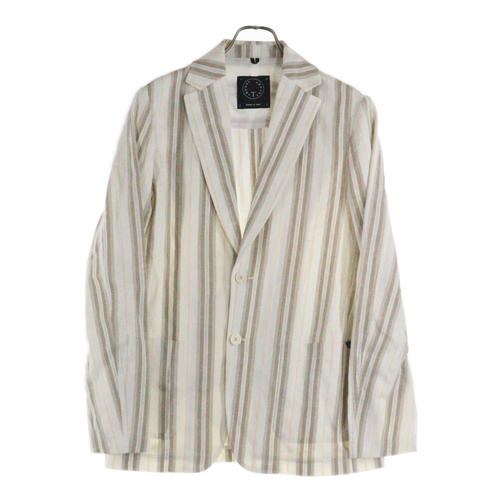 NO BRAND(ノーブランド) T-JACKET 2B ノッチドラペル コットンジャケット ベージュ