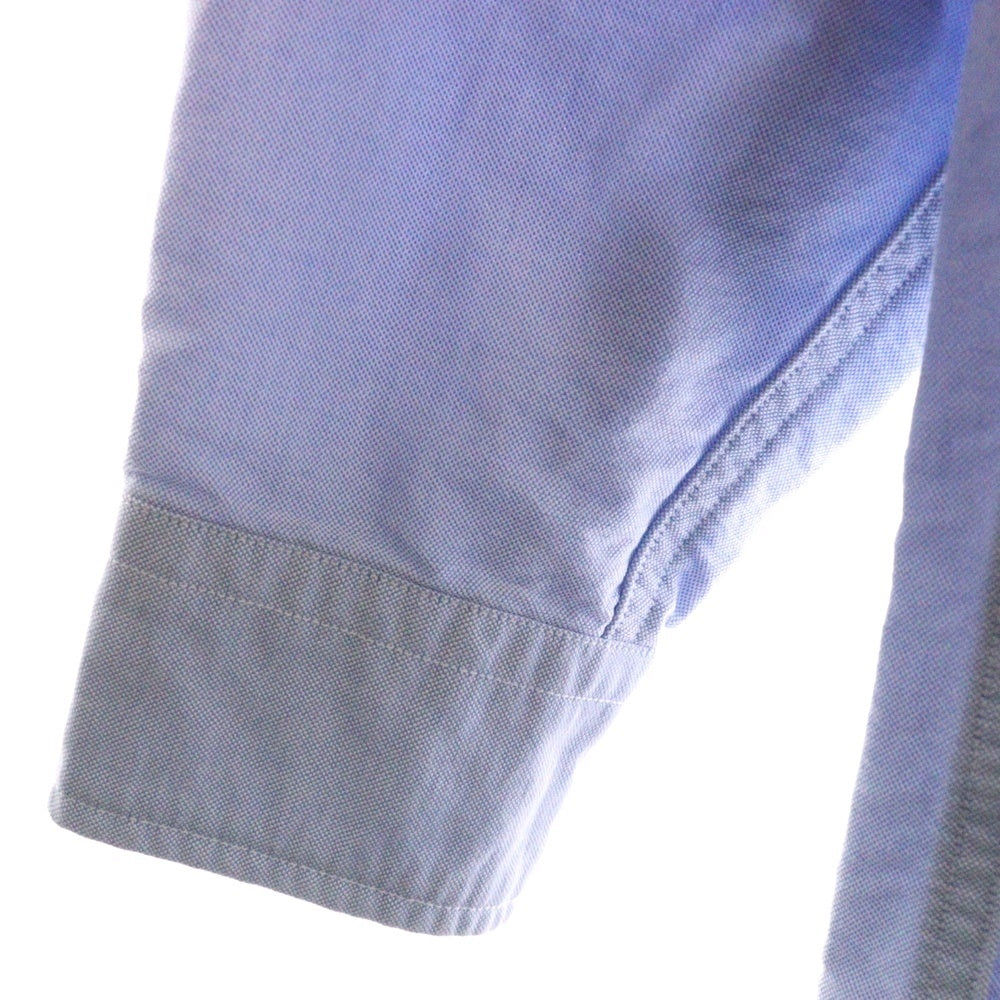 THE NORTH FACE(ザノースフェイス) サイドポケット ロゴ刺繍 オックスフォードボタンダウン 長袖シャツ ブルー NT3300N