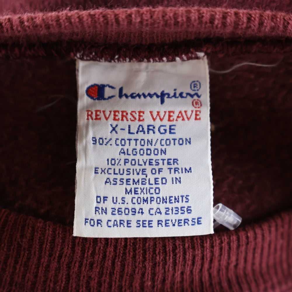 CHAMPION(チャンピオン) 90S VINTAGE REVERSE WEAVE WOOSTER SWEATSHIRT ヴィンテージ リバースウィーブ ウースター メキシコ製 スウェットトレーナー レッド