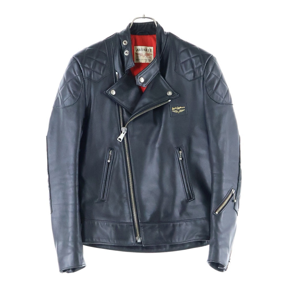 Lewis Leathers(ルイスレザー) 445 SUPER MONZA スーパーモンザ ブラックレザー ダブルライダースジャケット ブラック