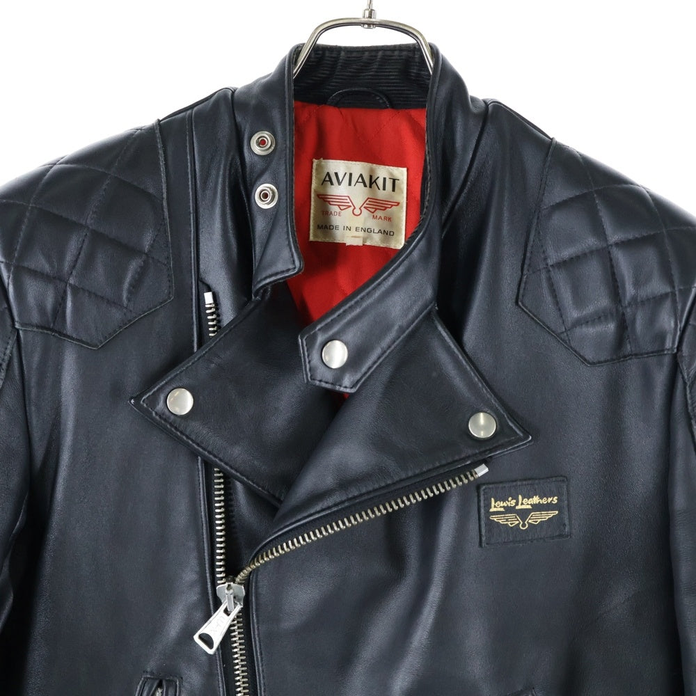 Lewis Leathers(ルイスレザー) 445 SUPER MONZA スーパーモンザ ブラックレザー ダブルライダースジャケット ブラック