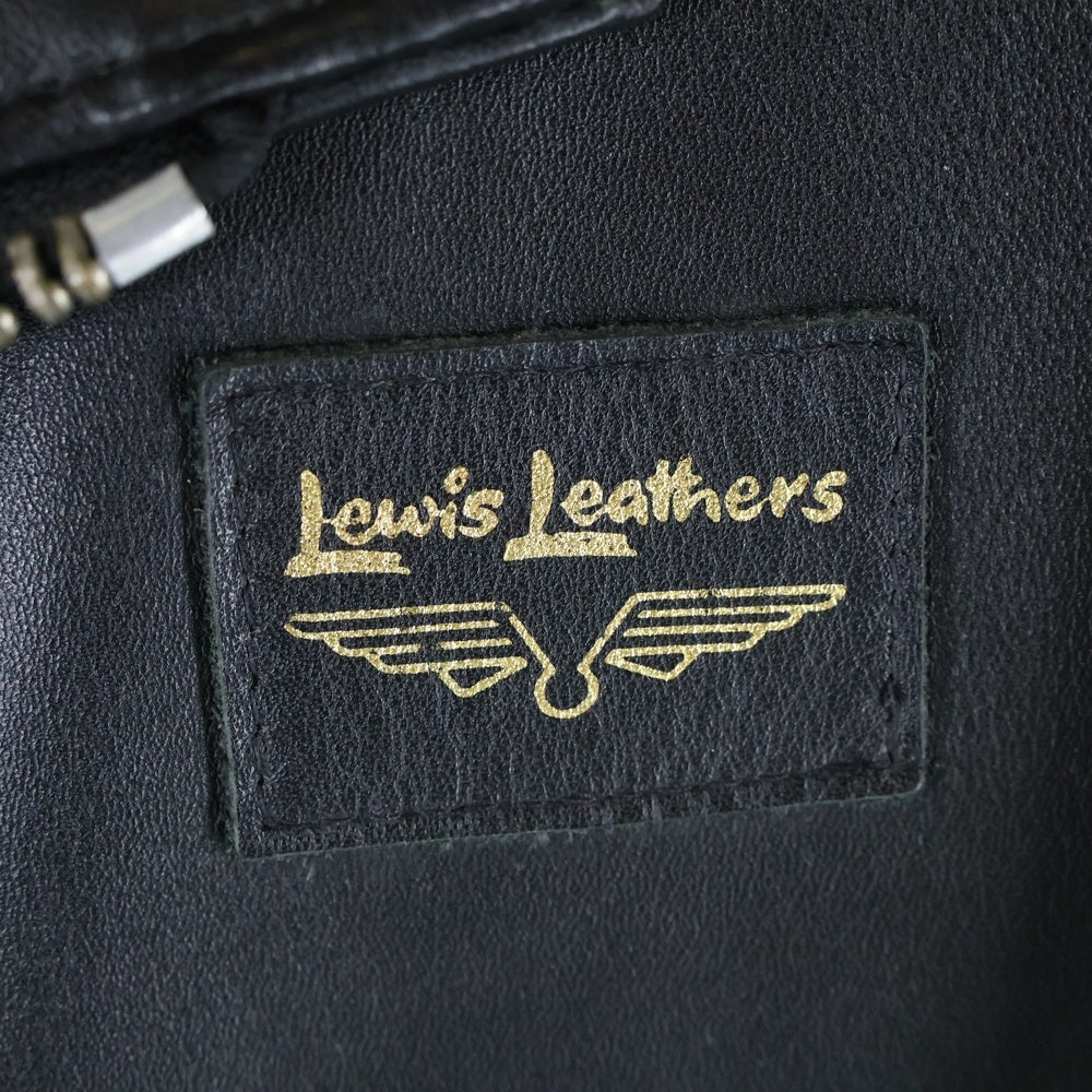 Lewis Leathers(ルイスレザー) 445 SUPER MONZA スーパーモンザ ブラックレザー ダブルライダースジャケット ブラック