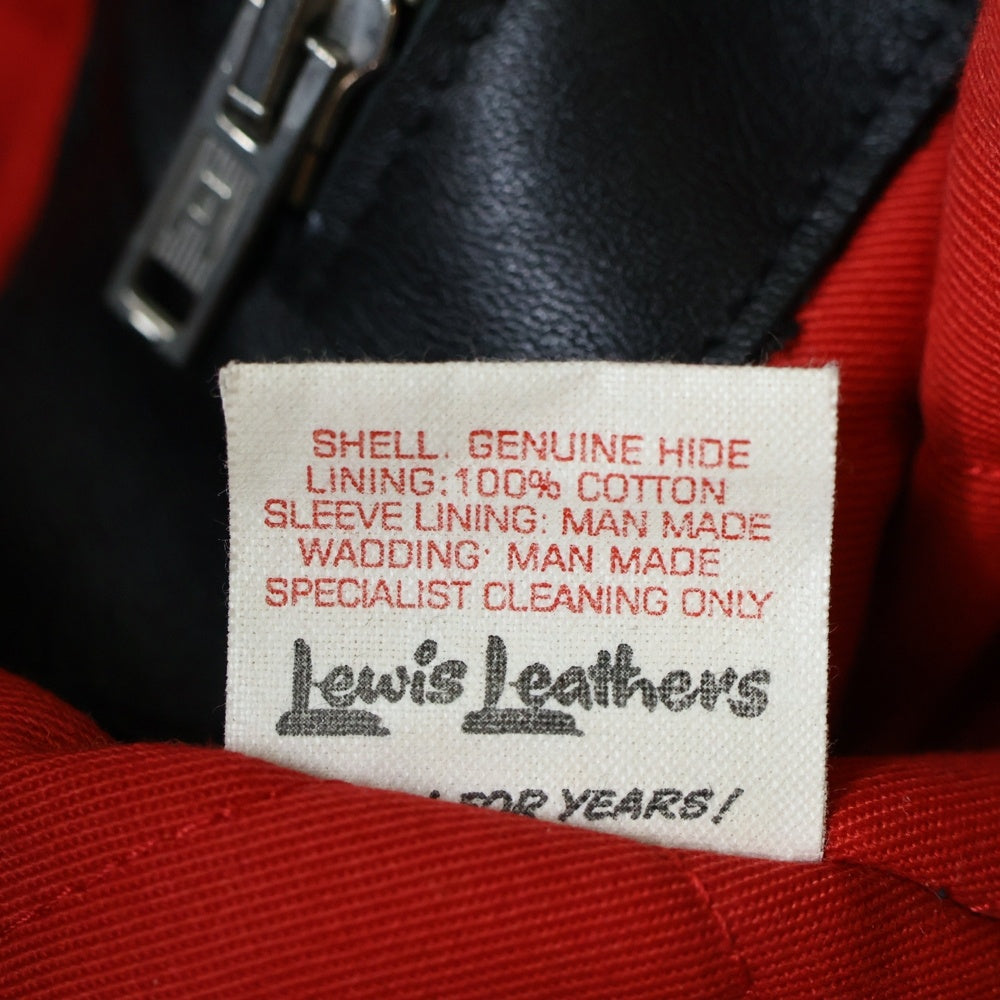 Lewis Leathers(ルイスレザー) 445 SUPER MONZA スーパーモンザ ブラックレザー ダブルライダースジャケット ブラック