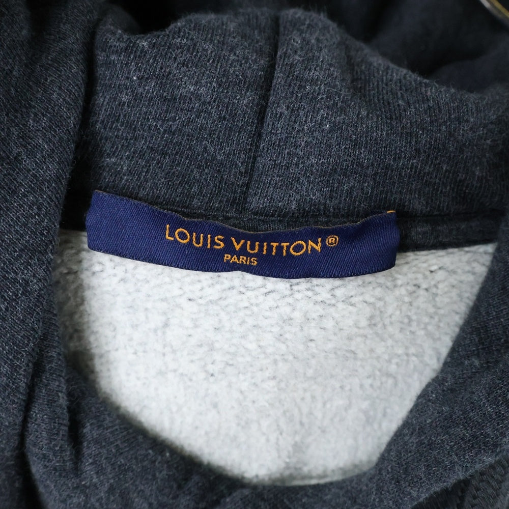 LOUIS VUITTON(ルイヴィトン) 24SS LOGO PRINT PARKA ロゴプリント スウェットパーカー プルオーバー フーディ グレー RM241MQ UYR HQY47W