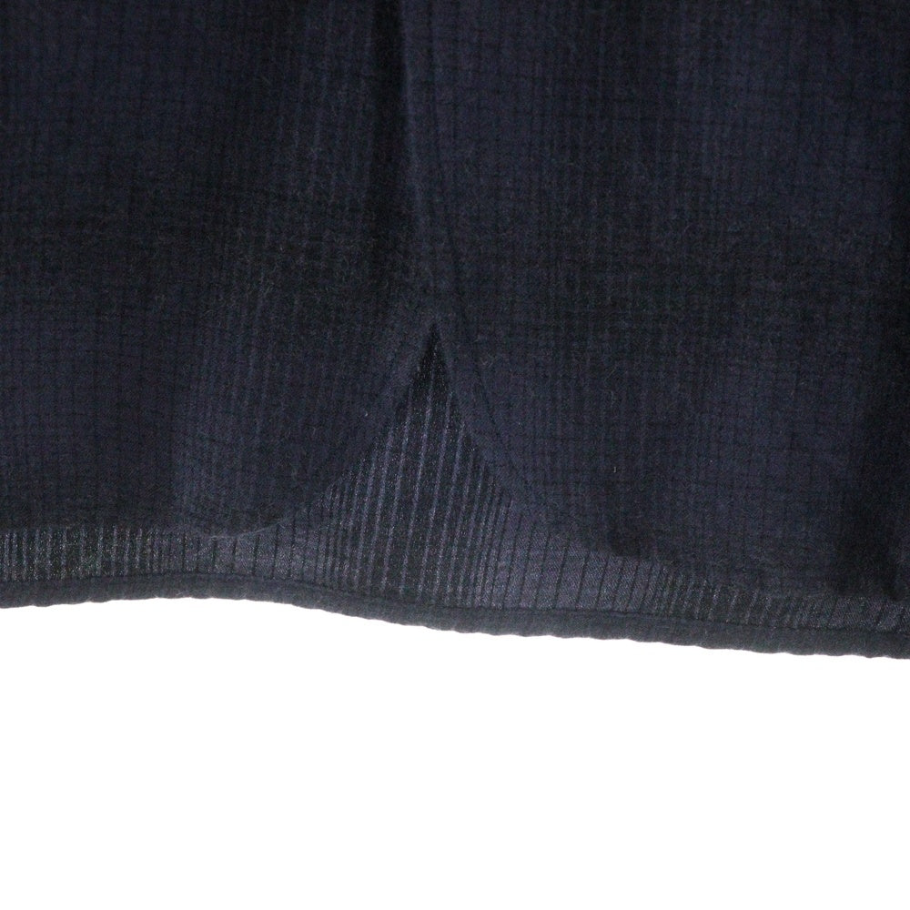 COMOLI(コモリ) 21AW ダブルフラップポケット ボーダー 長袖シャツ ネイビー U03-02010