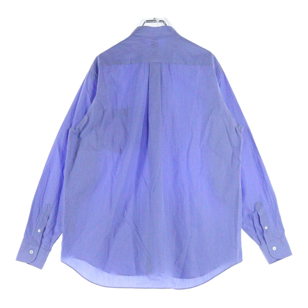 COMOLI(コモリ) 20AW レギュラーカラー 胸ポケット 長袖シャツ ブルー R01-02001