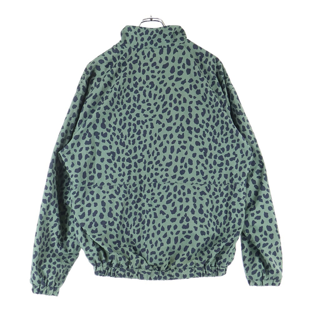 WACKO MARIA(ワコマリア) 23SS ×GRAMICCI グラミチ レオパード柄 ブランドエンブロイダリー ジップアップ ナイロンジャケット グリーン/ブラック GMJ3-S3023