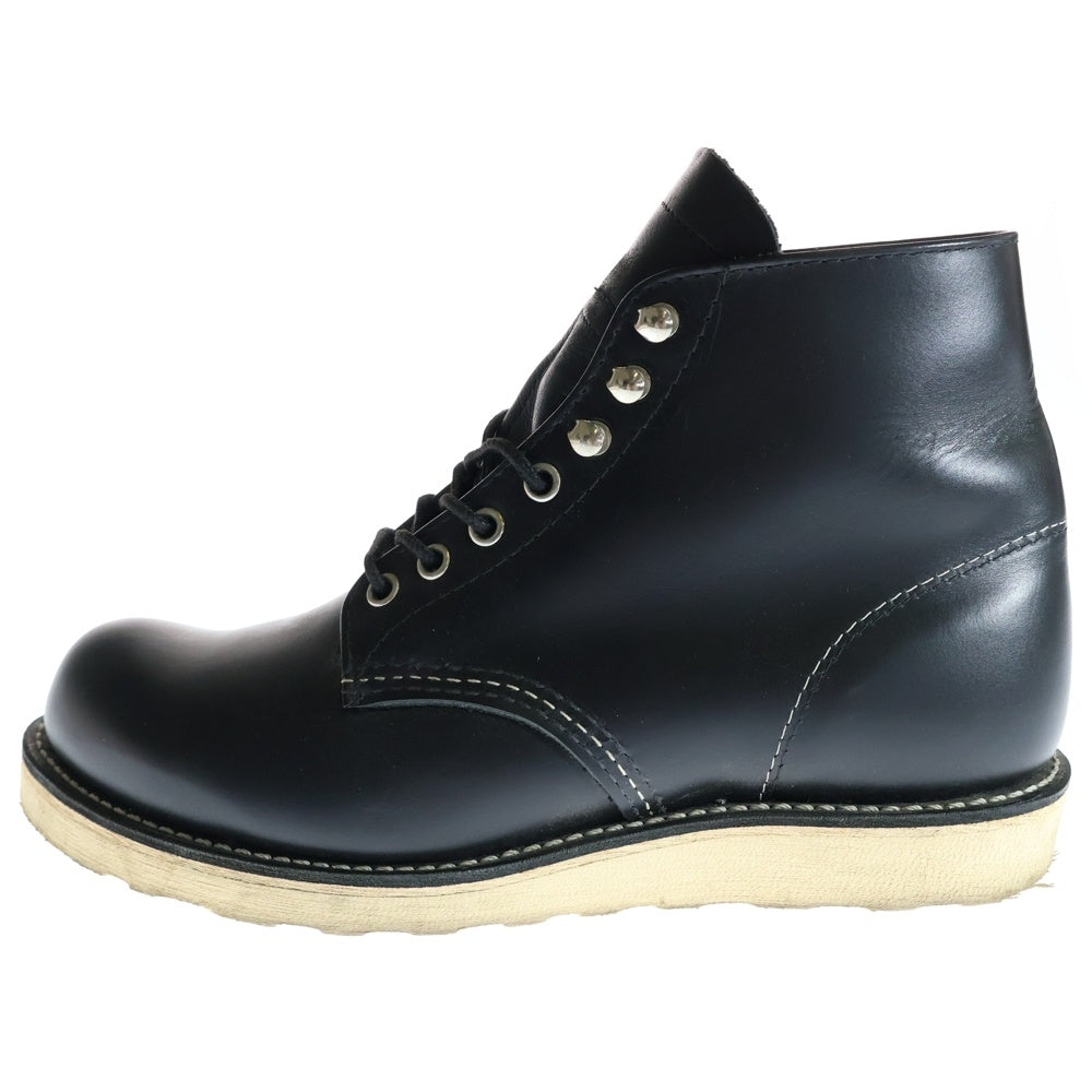 RED WING(レッド ウイング) 6-inch Classic Round 6インチ クラシックラウンド レースアップ レザー ブーツ ブラック US7.5/25.5cm 8165