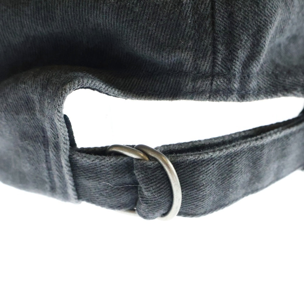 Acne Studios(アクネ ストゥディオズ) 24SS ロゴエンブロイダリー デニム キャップ ブラック FN-UX-HATS000240