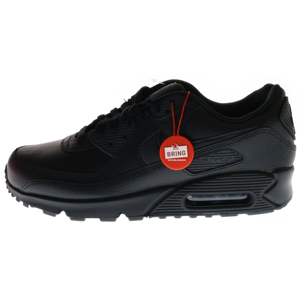 NIKE(ナイキ) AIR MAX 90 LTR TRIPLE BLACK エアマックス90 レザー トリプルブラック ローカットスニーカー ブラック US9/27.0cm CZ5594-001