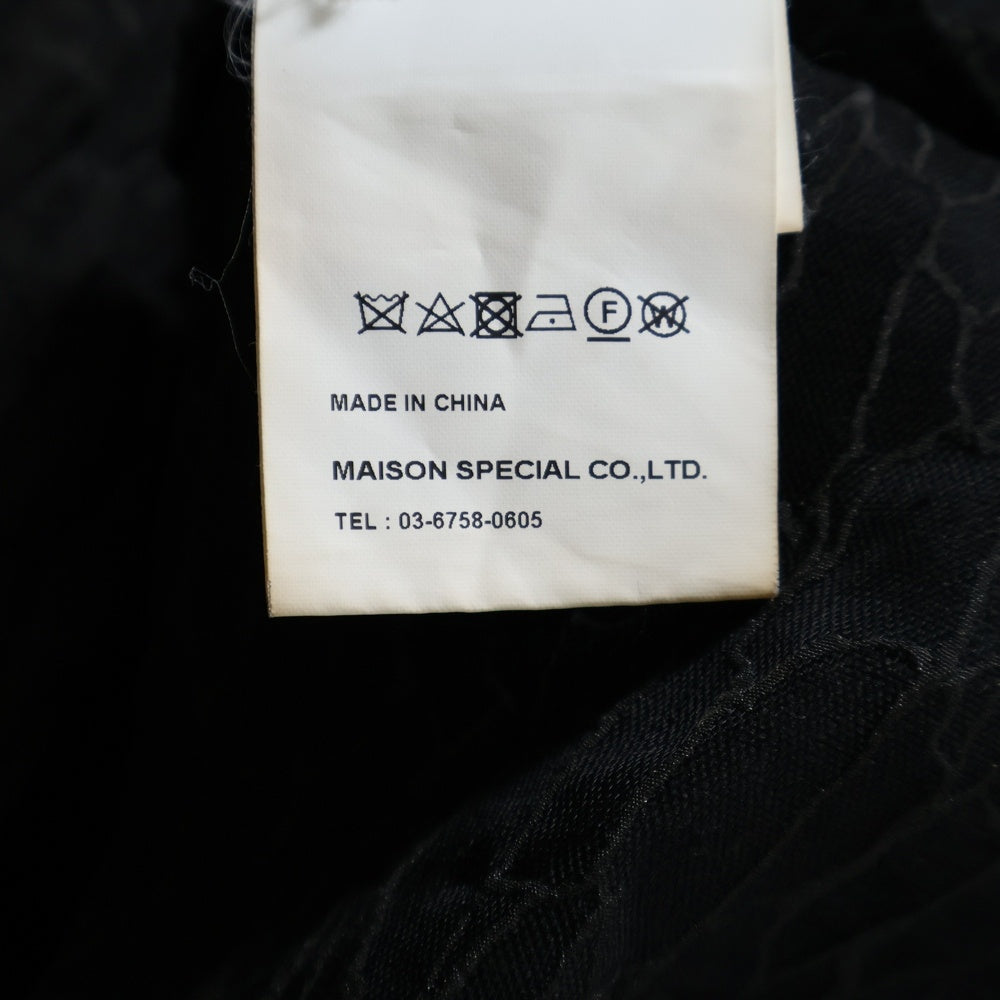 MAISON SPECIAL(メゾンスペシャル ) ウォッシュド加工 ノースリーブ ロングワンピース レディース ブラック 21212265104