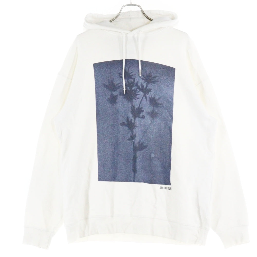 Acne Studios(アクネ ストゥディオズ) 18SS FALA PRINT フロントフラワープリント プルオーバースウェットパーカー フーディー レディース ホワイト 2HS176