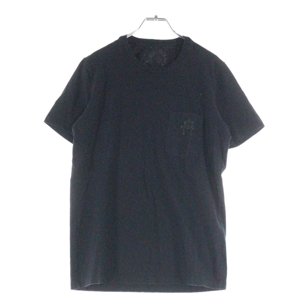 CHROME HEARTS(クロムハーツ) セメタリークロスパッチ ポエット クルーネック半袖Tシャツ カットソー ブラック