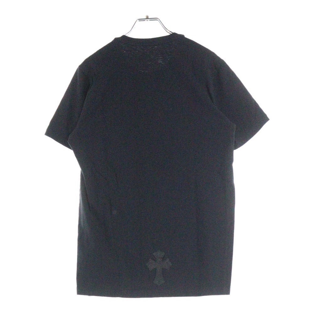 CHROME HEARTS(クロムハーツ) セメタリークロスパッチ ポエット クルーネック半袖Tシャツ カットソー ブラック