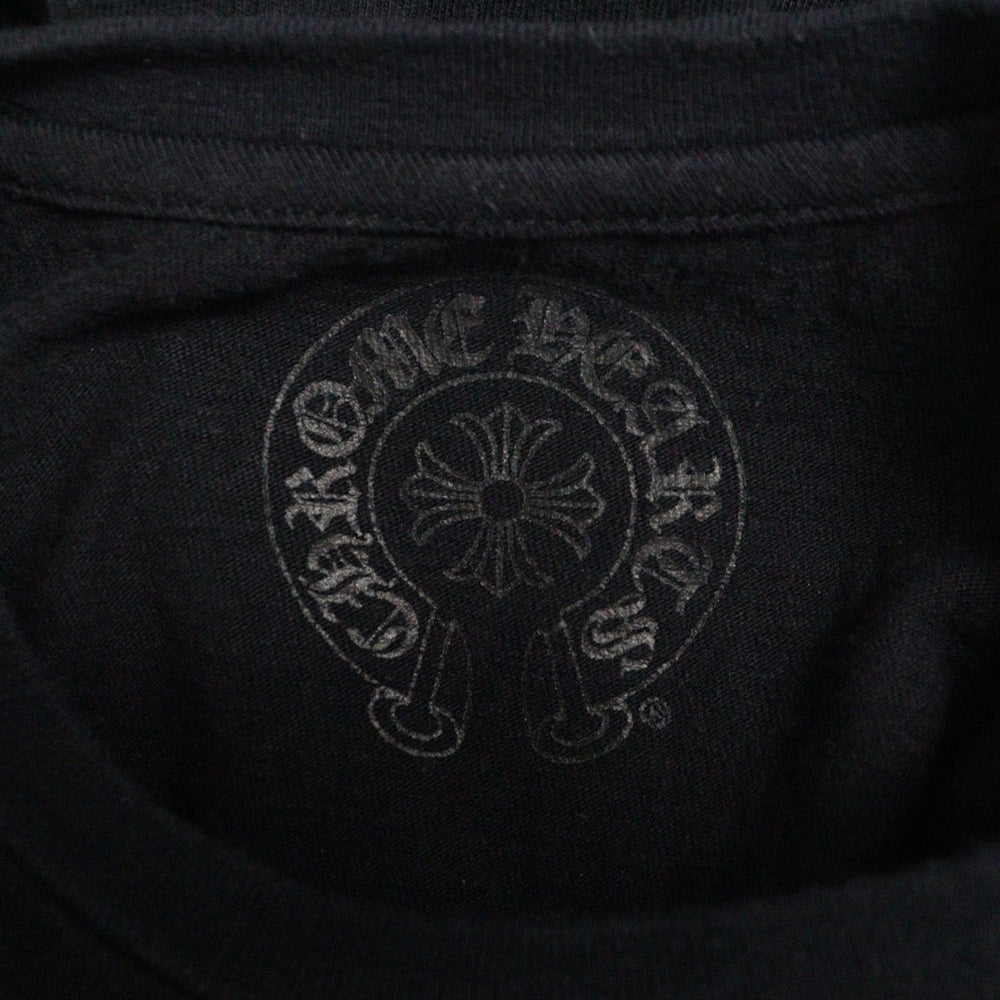 CHROME HEARTS(クロムハーツ) セメタリークロスパッチ ポエット クルーネック半袖Tシャツ カットソー ブラック