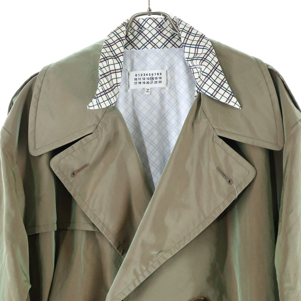 Maison Margiela 14(メゾンマルジェラ) 19SS チェックライナー 2WAY トレンチコート アウター カーキ S30FZ0009