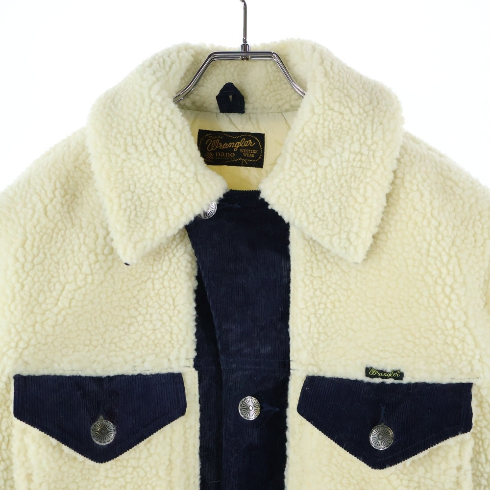 Wrangler(ラングラー) 18AW ナノユニバース別注 マルチポケット ボアランチコート アイボリー WS9147