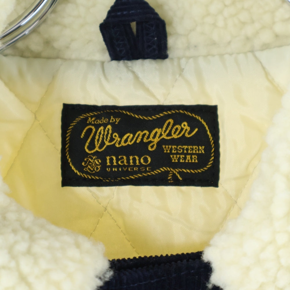 Wrangler(ラングラー) 18AW ナノユニバース別注 マルチポケット ボアランチコート アイボリー WS9147