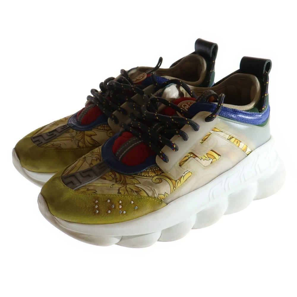 VERSACE(ヴェルサーチ) CHAIN REACTION MULTI-COLOR RUBBER SUEDE チェーン リアクション ラバー スウェード ローカットスニーカー マルチカラー