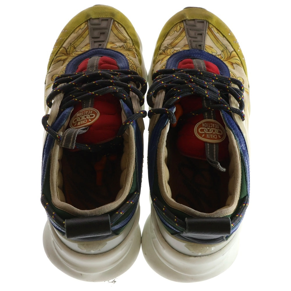 VERSACE(ヴェルサーチ) CHAIN REACTION MULTI-COLOR RUBBER SUEDE チェーン リアクション ラバー スウェード ローカットスニーカー マルチカラー