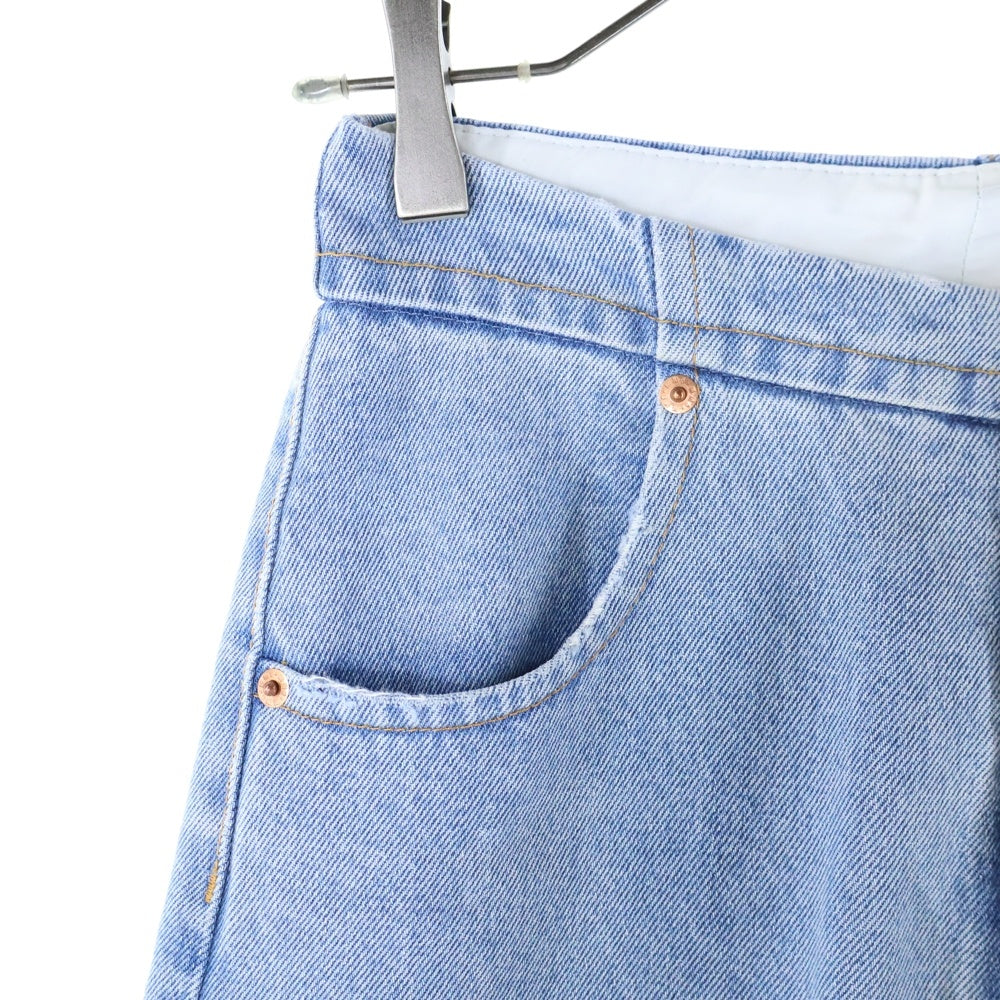 MM6 Maison Margiela(エムエムシックスメゾンマルジェラ) ミッドライズ クロップドデニムパンツ ボタンフライ レディース インディゴ S52LA0212