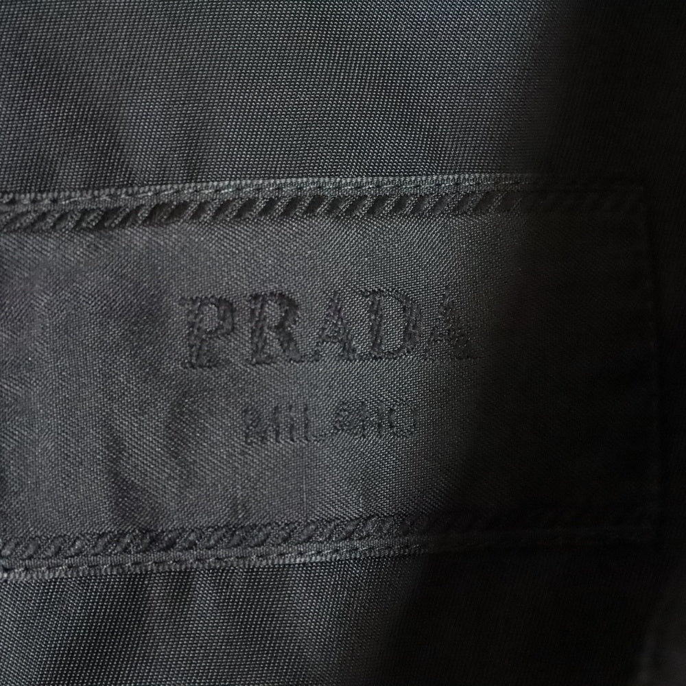 PRADA(プラダ) RE-NYRON リナイロン ロゴプリント ジップアップジャケット ブラック SC540 S211 1289 RFID