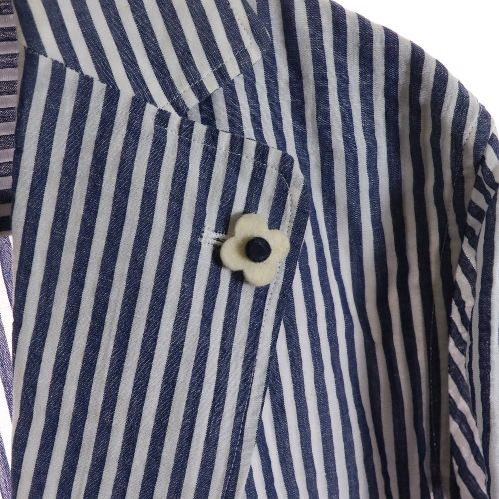 ラルディーニ　LARDINI ジャケット　ストライプ　ブートニエール LARDINI(ラルディーニ) ストライプ柄 コットン シングル