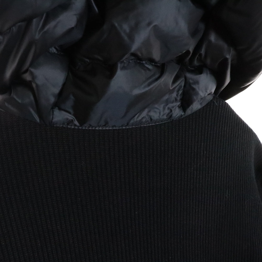 MONCLER(モンクレール) 23SS CARDIGAN TRICOT カーディガン トリコット ジップアップフーデッドダウンジャケット ブラック I10919B00005 M1367