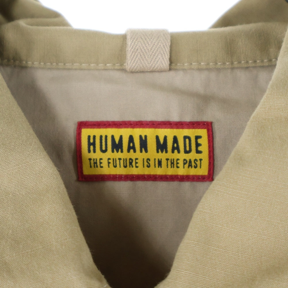 HUMAN MADE(ヒューマンメイド) フロントロゴプリント マルチポケット ハンチングジャケット ベージュ HM29JK023