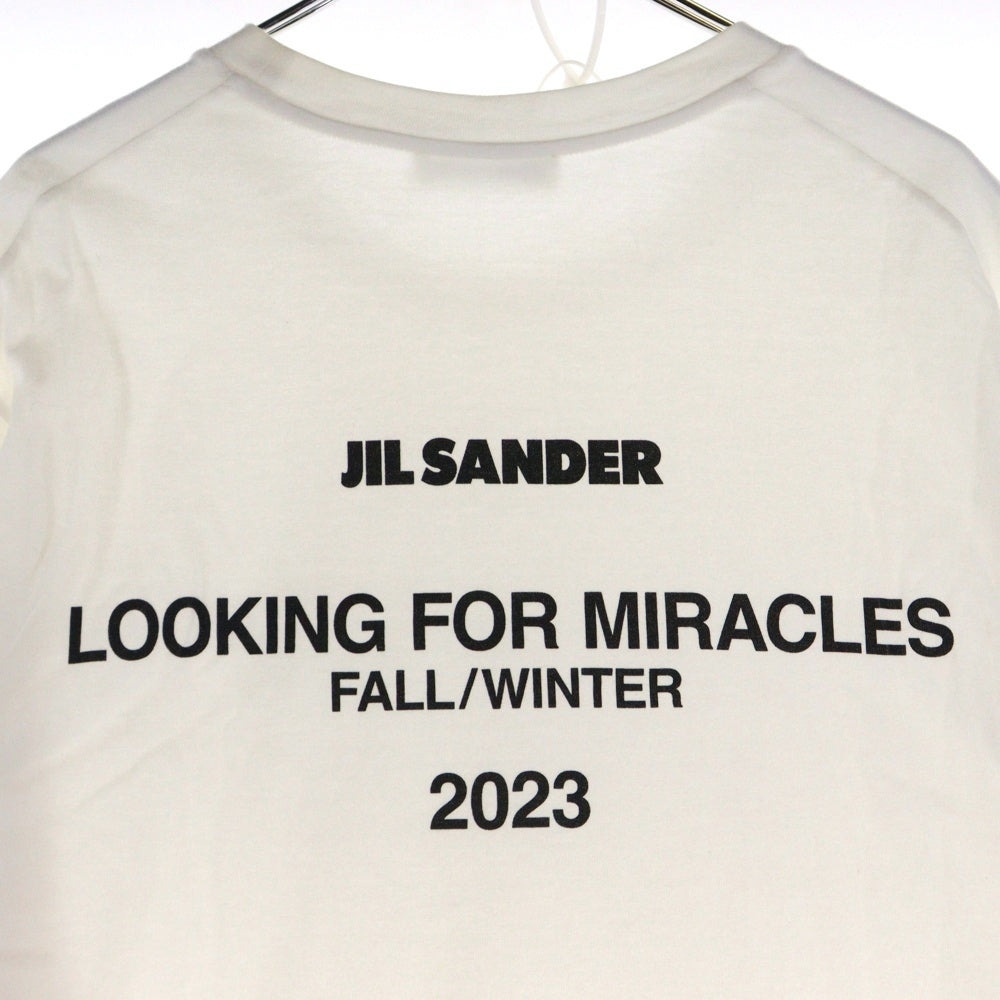 JIL SANDER(ジルサンダー) 23AW バックロゴプリント クルーネック半袖Tシャツ カットソー ホワイト J22GC0140 J46219
