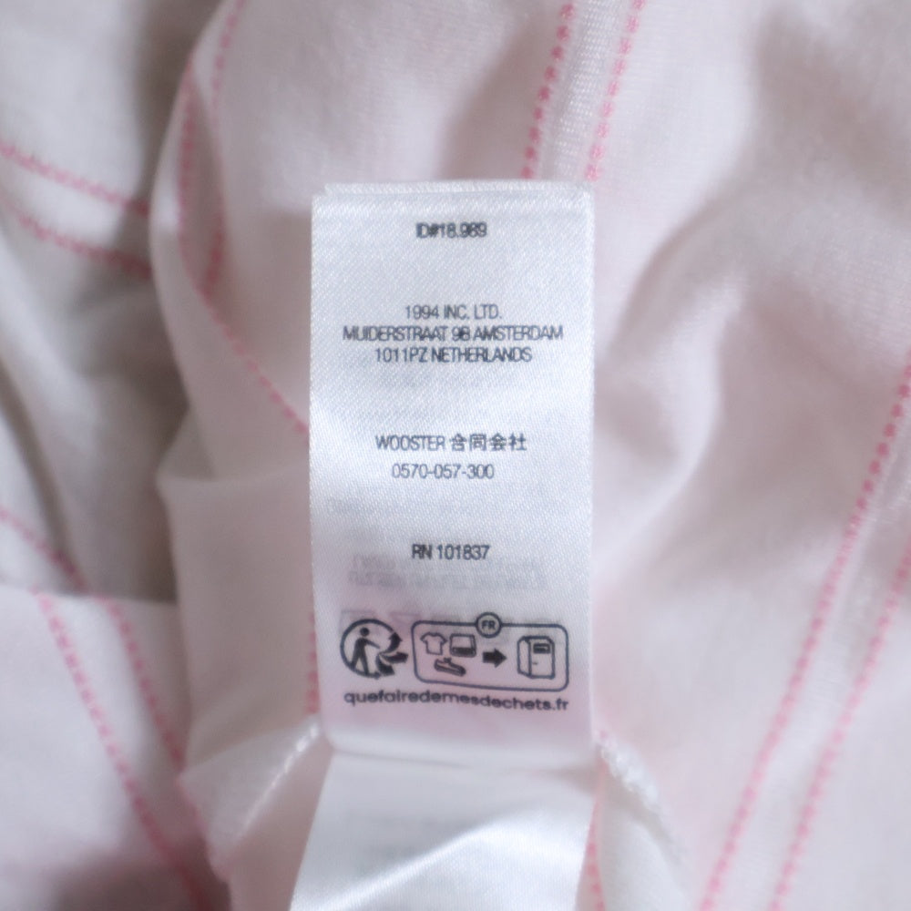 SUPREME(シュプリーム) 25SS ×UMBRO Stripe Soccer Jersey ストライプ サッカー ジャージ 半袖ゲームTシャツ カットソー ホワイト/ピンク