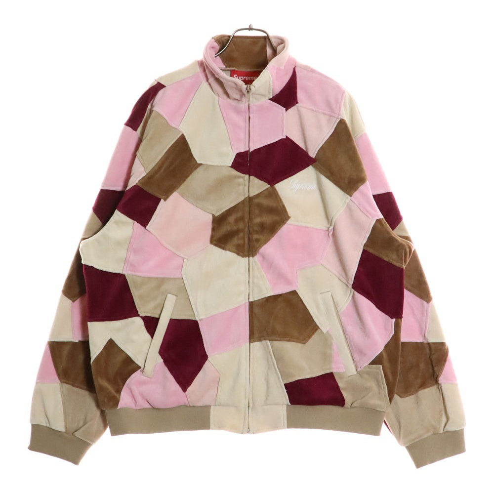 SUPREME(シュプリーム) 25SS Patchwork Velour Track Jacket パッチワーク ベロア ジップアップハイネックジャケット マルチカラー