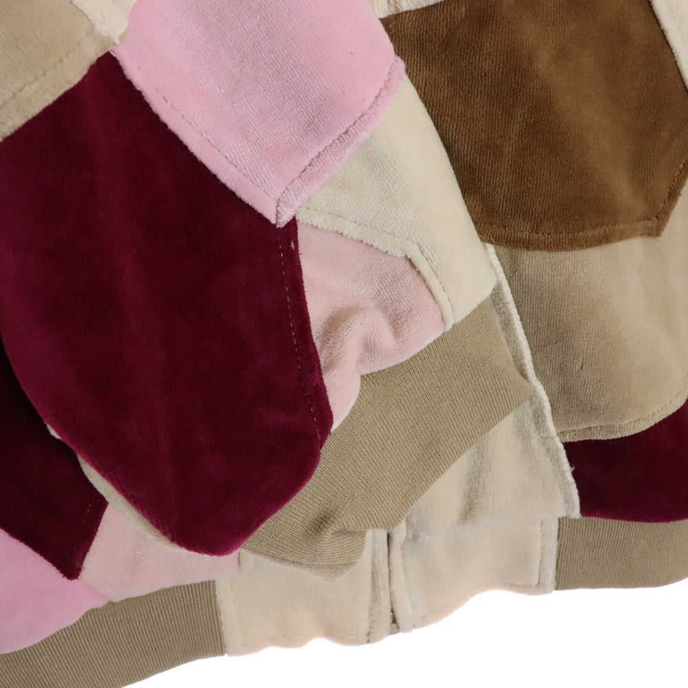 SUPREME(シュプリーム) 25SS Patchwork Velour Track Jacket パッチワーク ベロア ジップアップハイネックジャケット マルチカラー