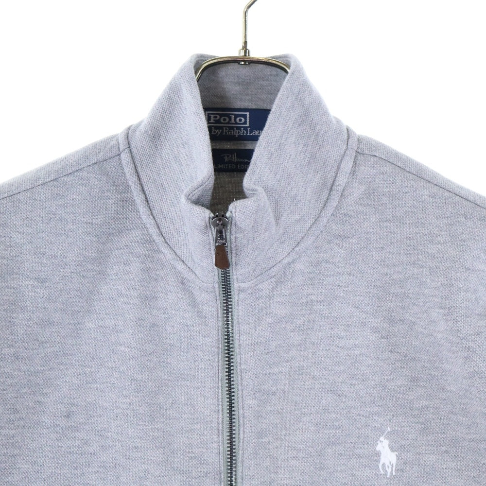 POLO RALPH LAUREN(ポロラルフローレン) ×RON HERMAN DOUBLE KNIT PIQUE TRACK JACKET ロンハーマン ダブル ニット ピケ ジップアップトラックジャケット グレー